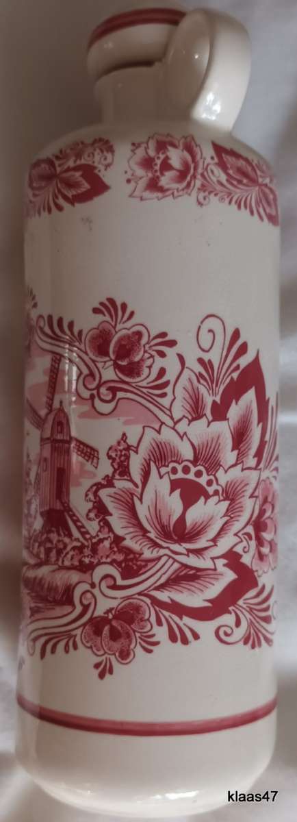Vintage De Kruik Delftware - Holland - Decanter with Stopper -