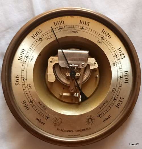 Pracisions Barometer Dial - Made in Germany - No glass - Dial 16cm Diameter - Total Diameter 17.3cm