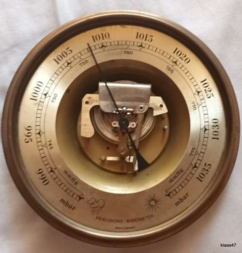 Pracisions Barometer Dial - Made in Germany - No glass - Dial 16cm Diameter - Total Diameter 17.3cm