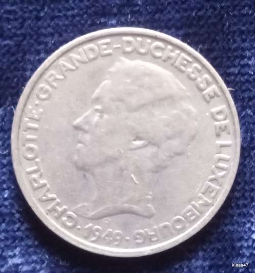 Luxembourg - 1949 - 5 Francs - Charlotte - Copper-nickel