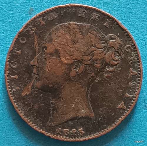 GB - 1845 - Victoria - Farthing - Copper