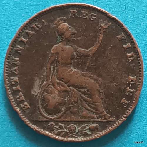 GB - 1845 - Victoria - Farthing - Copper