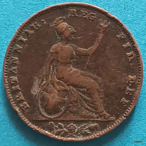 GB - 1845 - Victoria - Farthing - Copper