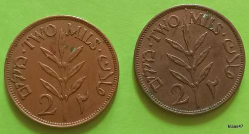 Palestine - 1927 and 1941 - 2 mils - Bronze