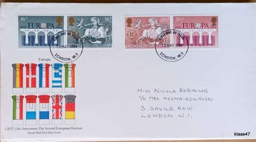 GB - 1984 - 25th Anniversary The Second European Election - Royal Mail First Day Cover