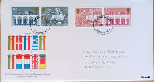 GB - 1984 - 25th Anniversary The Second European Election - Royal Mail First Day Cover