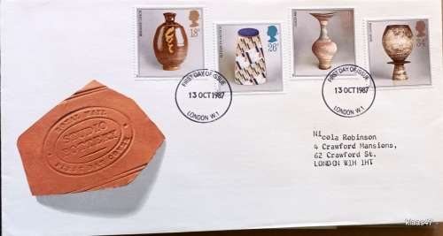 GB - 1987 - Studio Pottery - Royal Mail First Day Cover