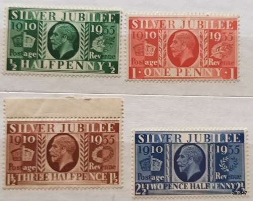GB - 1935 - George V - Silver Jubilee - Set of 4 Mint stamps