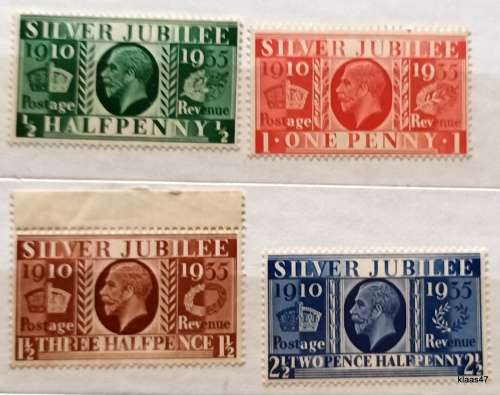 GB - 1935 - George V - Silver Jubilee - Set of 4 Mint stamps