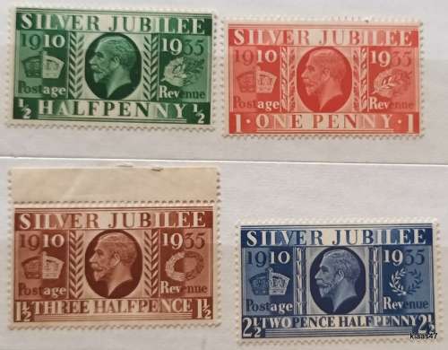 GB - 1935 - George V - Silver Jubilee - Set of 4 Mint stamps