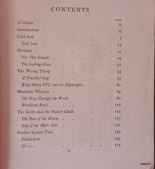 Rewards and Fairies - Rudyard Kipling - Hardcover  Reprint 1915