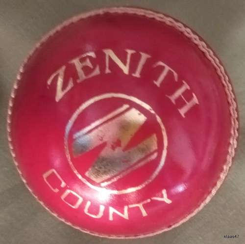 Cricket Ball - Zenith County - 156g - Hand Sewn - Conforming to MCC Reg. (Preowned by not Used)