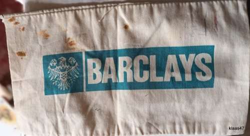BARCLAYS Bank Cloth Money Bag