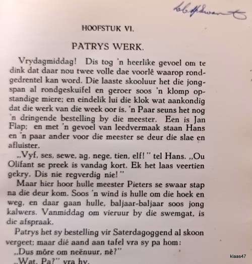 Patrys Hulle  -  E.B Grosskopf - Hardeband   1937  8de Druk