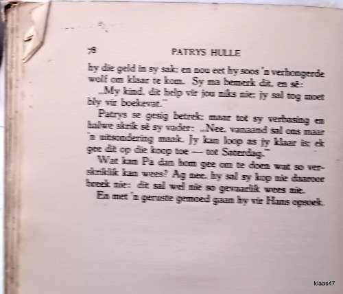 Patrys Hulle  -  E.B Grosskopf - Hardeband   1937  8de Druk