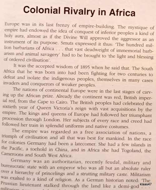 They Fought for King and Kaiser - James A Brown - H/cover