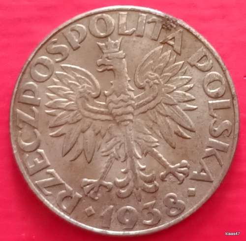 Poland - 1938 -  50 Groszy - Nickel plated Iron  (German Occupation WW II)