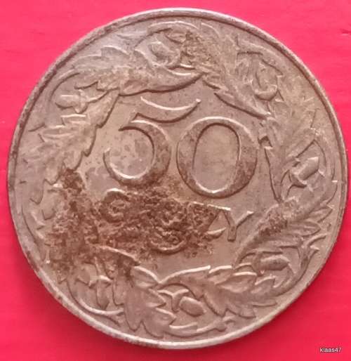 Poland - 1938 -  50 Groszy - Nickel plated Iron  (German Occupation WW II)