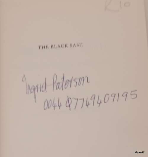 The Black Sash - Mary Ingouville Burton - Paperback (Cover edges damaged)