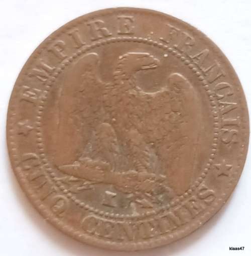 France - Napoleon III - 1864 - 5 Centimes - Bronze