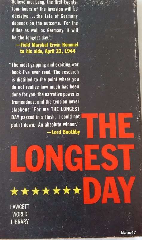 The Longest Day - Cornelius Ryan - Paperback 1960 (June 6, 1944 D-Day)