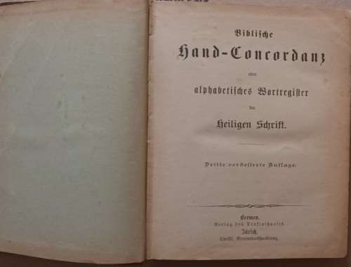 German Bible Concordance (Bremen 1866 and 1883 and 1893)