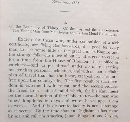 From Sea to Sea - Rudyard Kipling - Vol. 1 - Tauchnitz Edition - Hardcover 1900
