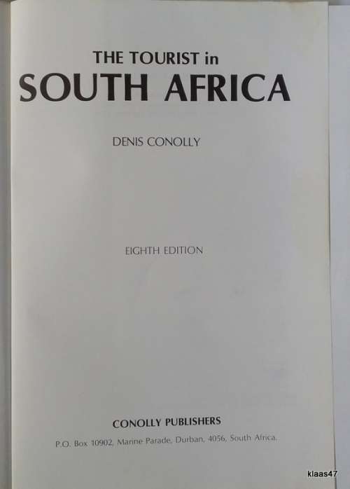 The Tourist in South Africa - Denis Conolly - Paperback 1978