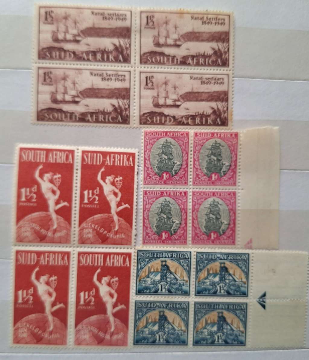 Union of South Africa Mixed Lot 4 Blocks of 4