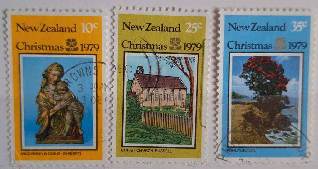 New Zealand 1979 Christmas Set of 3 Used stamps