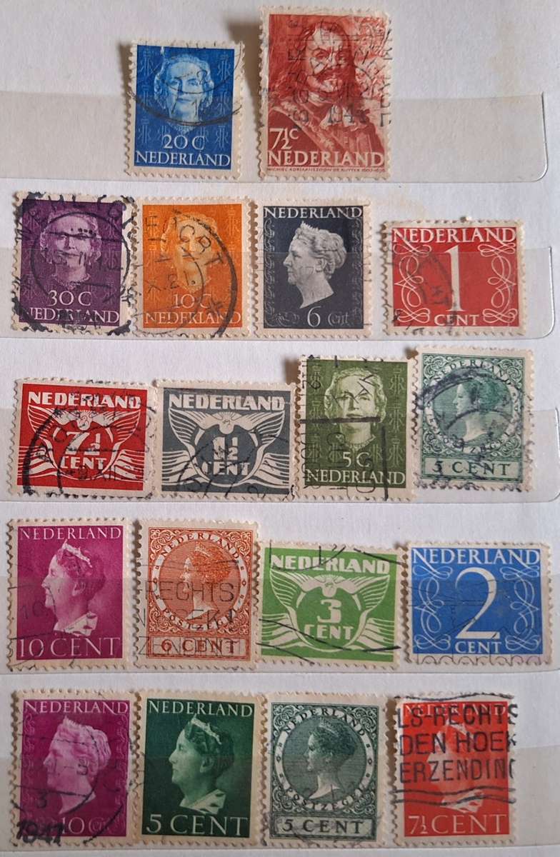 Netherlands Mixed Lot of 18 Used stamps