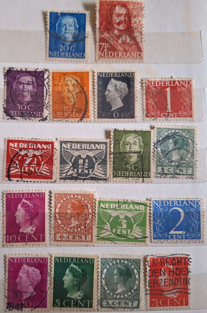 Netherlands Mixed Lot of 18 Used stamps