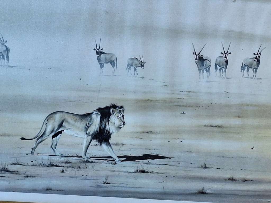 Framed Print of Lion by Doug Gray 1989