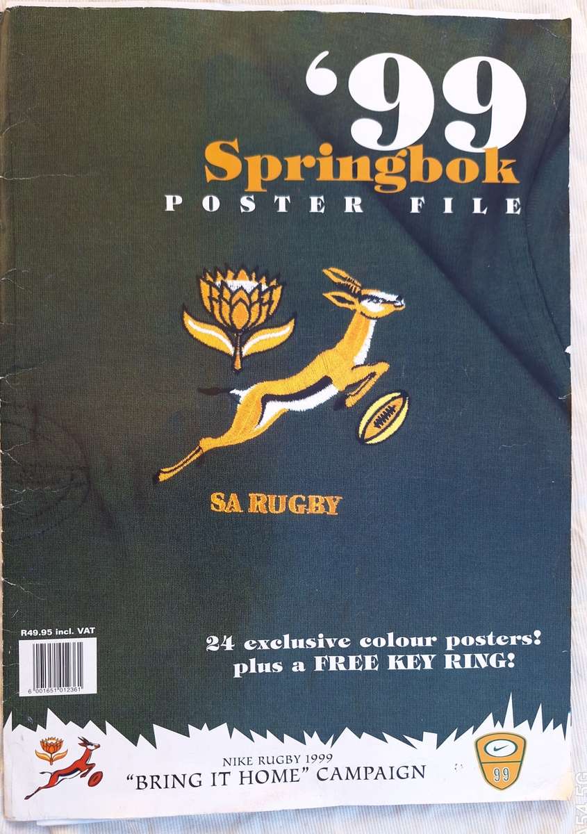 `99 Springbok Poster File complete with 24 Colour Posters - 41.5x27cm - Nike Rugby 1999