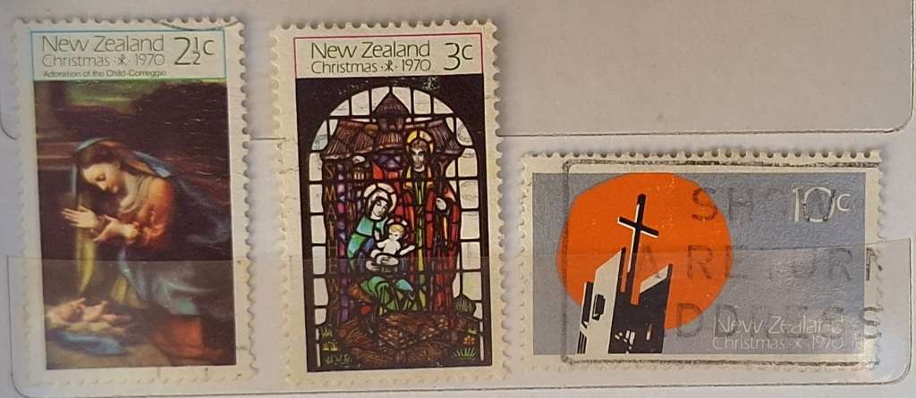 New Zealand 1970 Christmas Set of 3 Used stamps