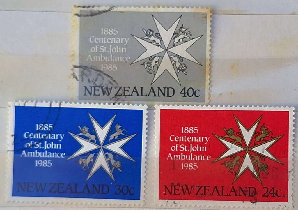 New Zealand 1985 St John Ambulance Set of 3 Used Hinged stamps