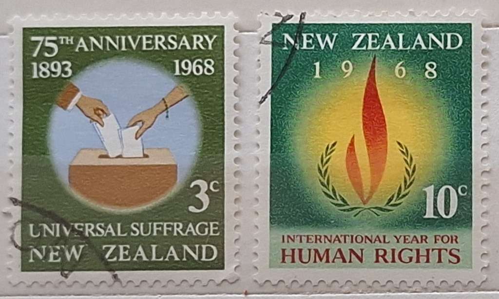 New Zealand 1968 Human Rights Set of 2 Used Hinged stamps