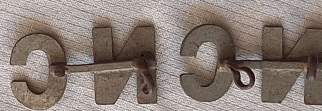 Natal Carbineers White Metal Shoulder Title 1899-1902 with One Lug Missing