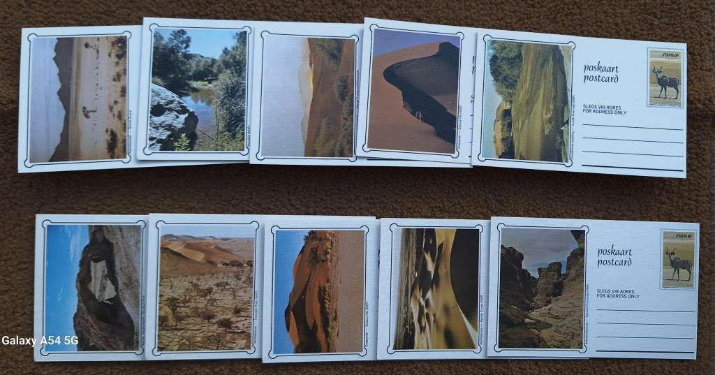South West Africa 10 Postcard Set with 6c postage paid