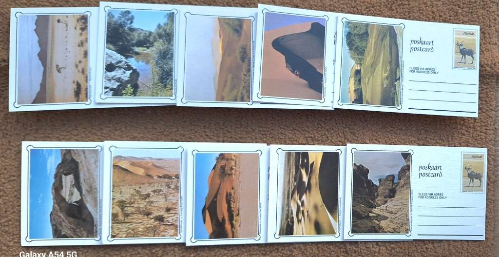 South West Africa 10 Postcard Set with 6c postage paid
