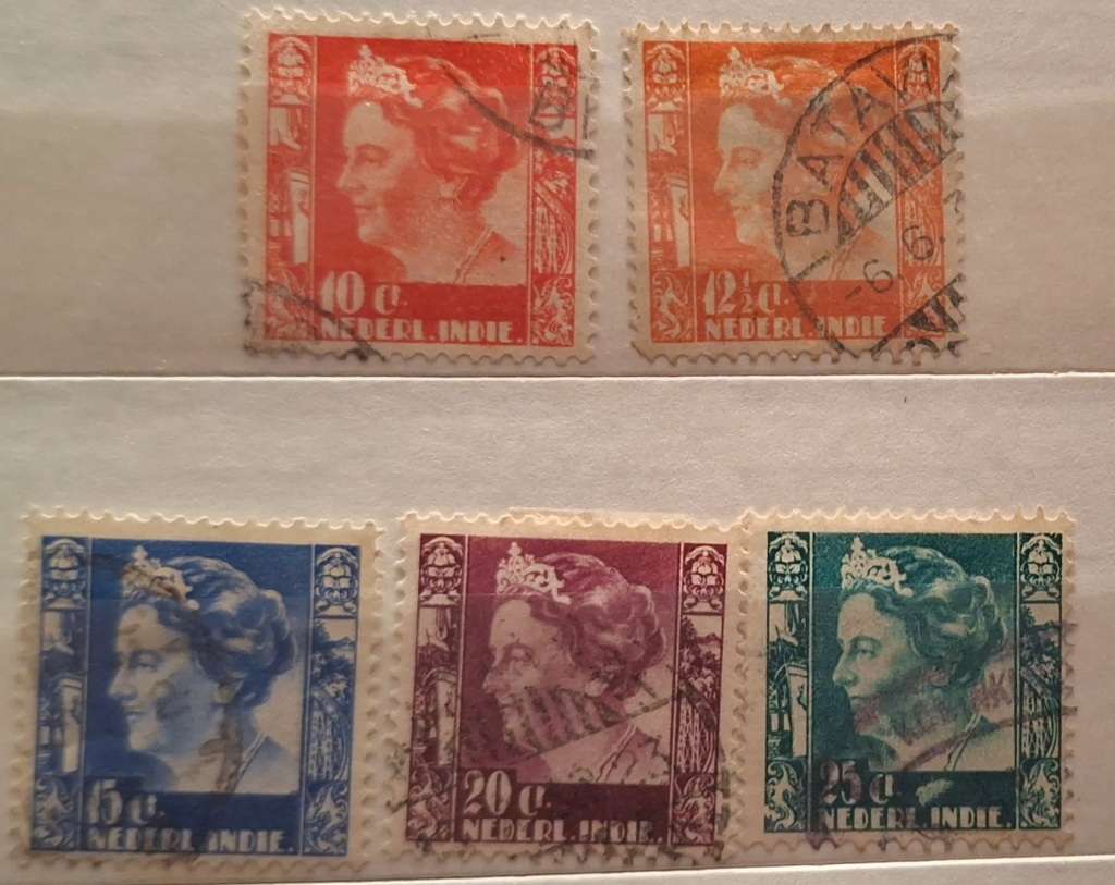 Netherlands Indie 1939 Queen Wilhelmina 5 Used hinged stamps