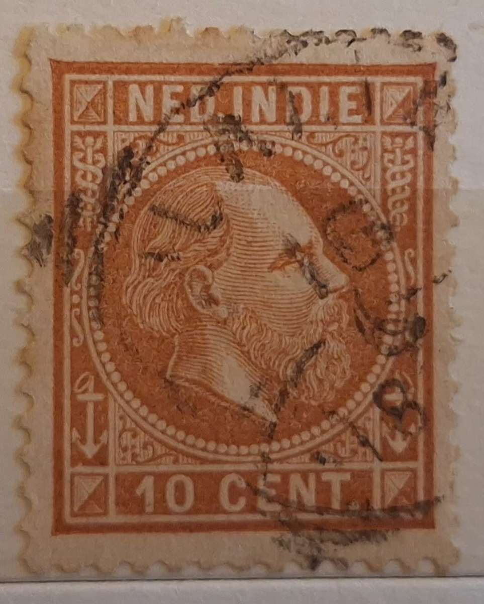 Netherlands Indie 1870 William III 1 Used stamp