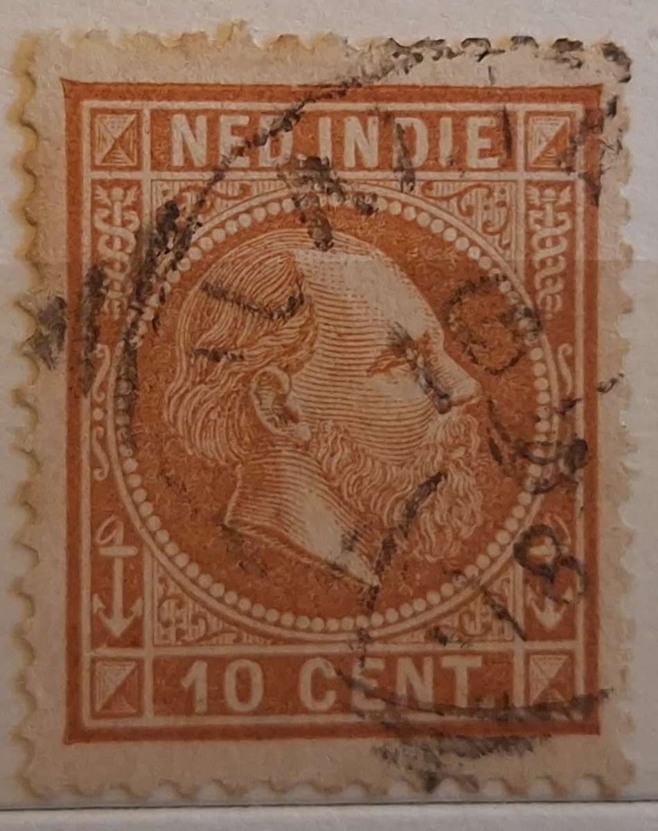 Netherlands Indie 1870 William III 1 Used stamp