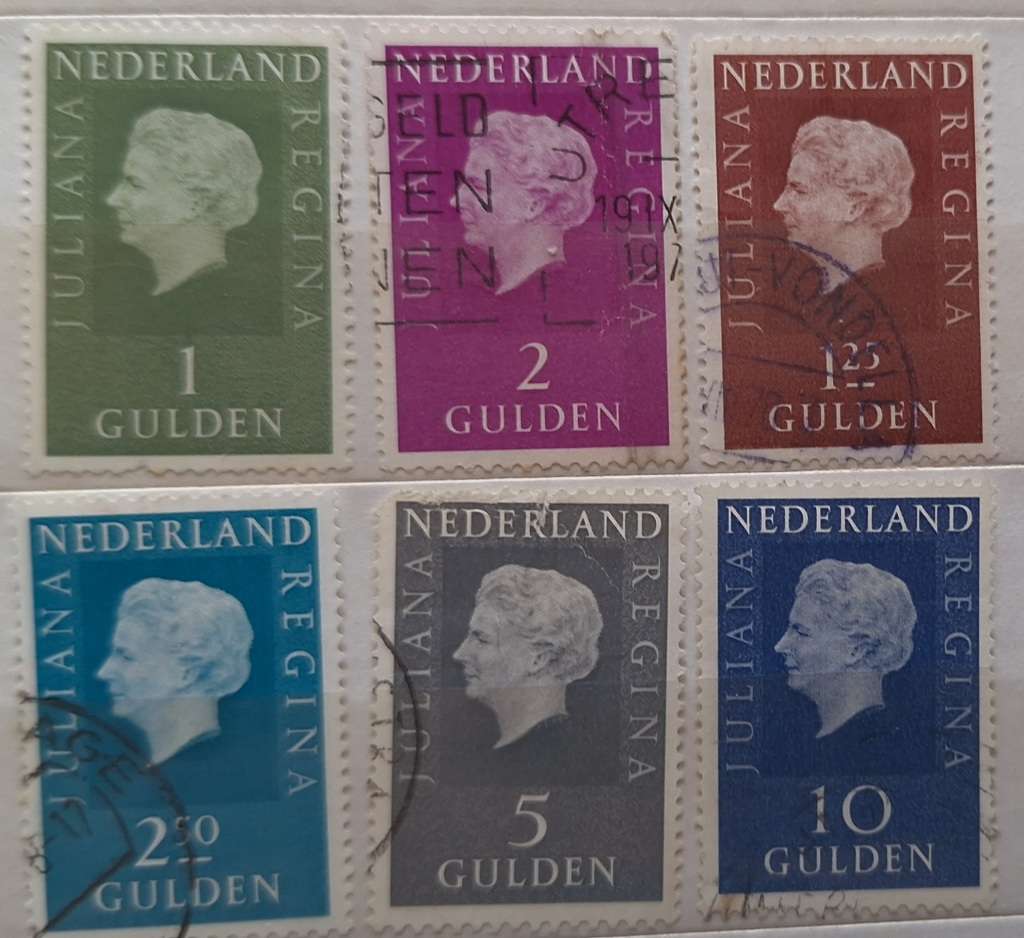 Netherlands 1969 Queen Juliana 6 Used Hinged stamps