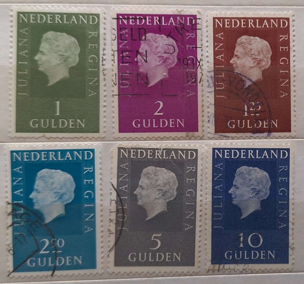 Netherlands 1969 Queen Juliana 6 Used Hinged stamps