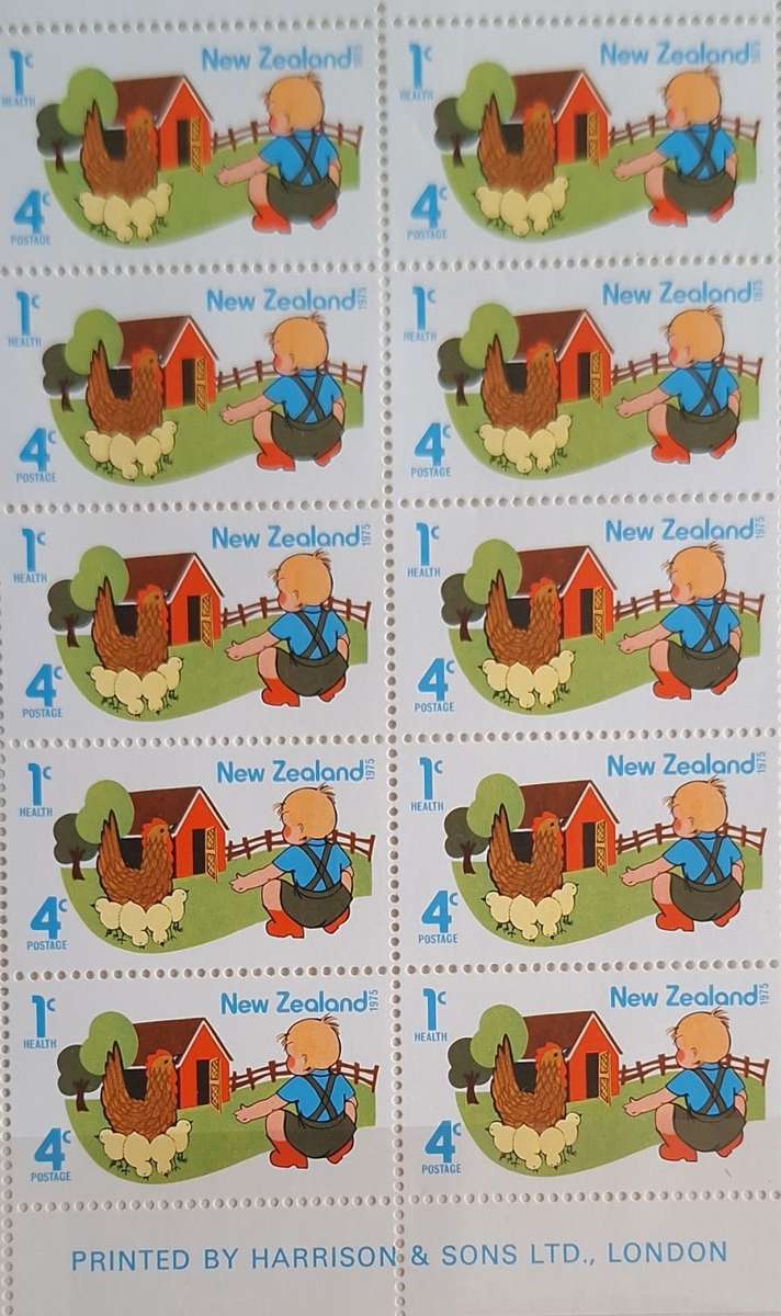 New Zealand 1975 Health Issue 1 Unused Hinged Miniature Sheet