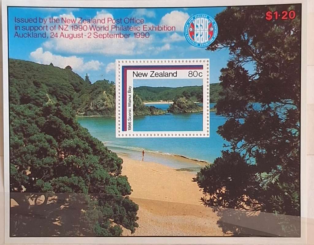 New Zealand 1990 World Philatelic Exhibition Auckland 1 Unused Hinged Miniature Sheet
