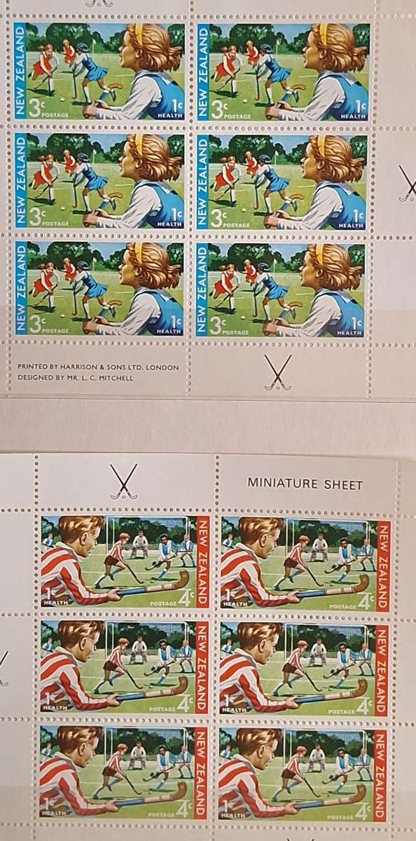 New Zealand 1971 Health Issue Set of 2 Mint Miniature Sheets