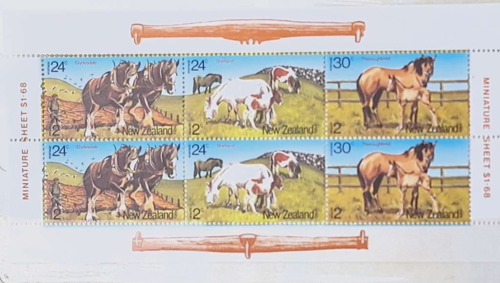 New Zealand 1984 Health Issue Horses 1 Mint Miniature Sheet