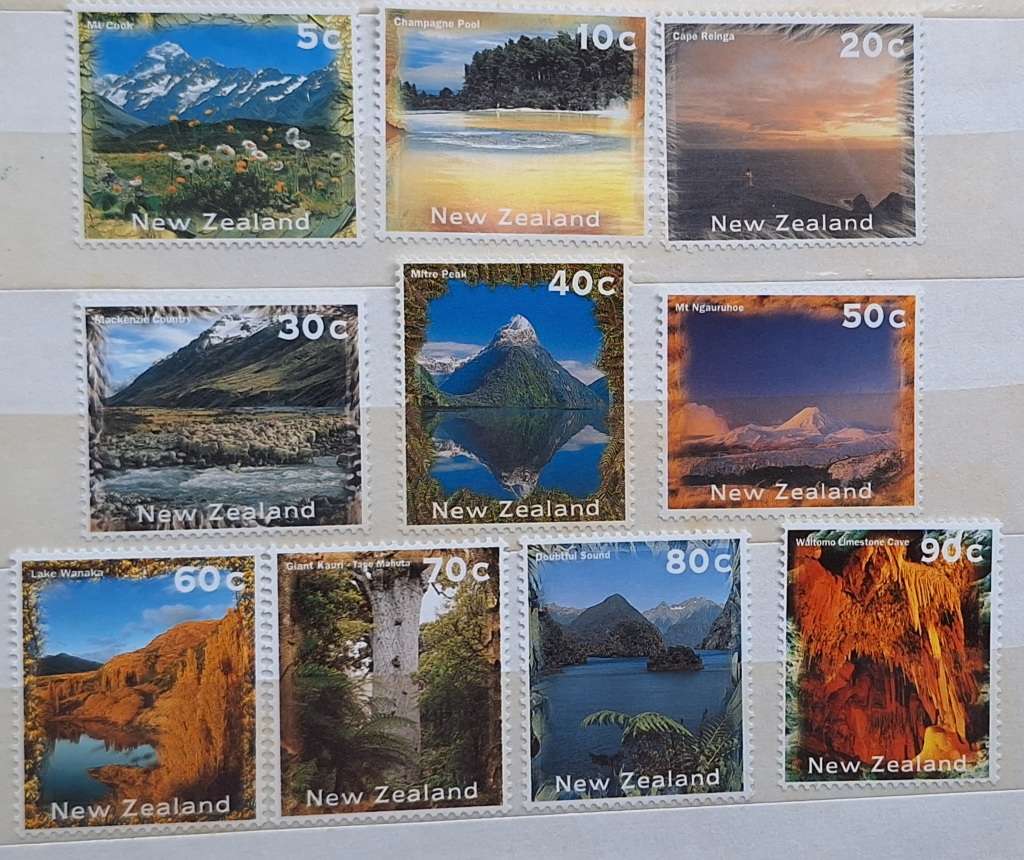 New Zealand 1995-1996 Definitives: Scenery Set of 10 Mint stamps